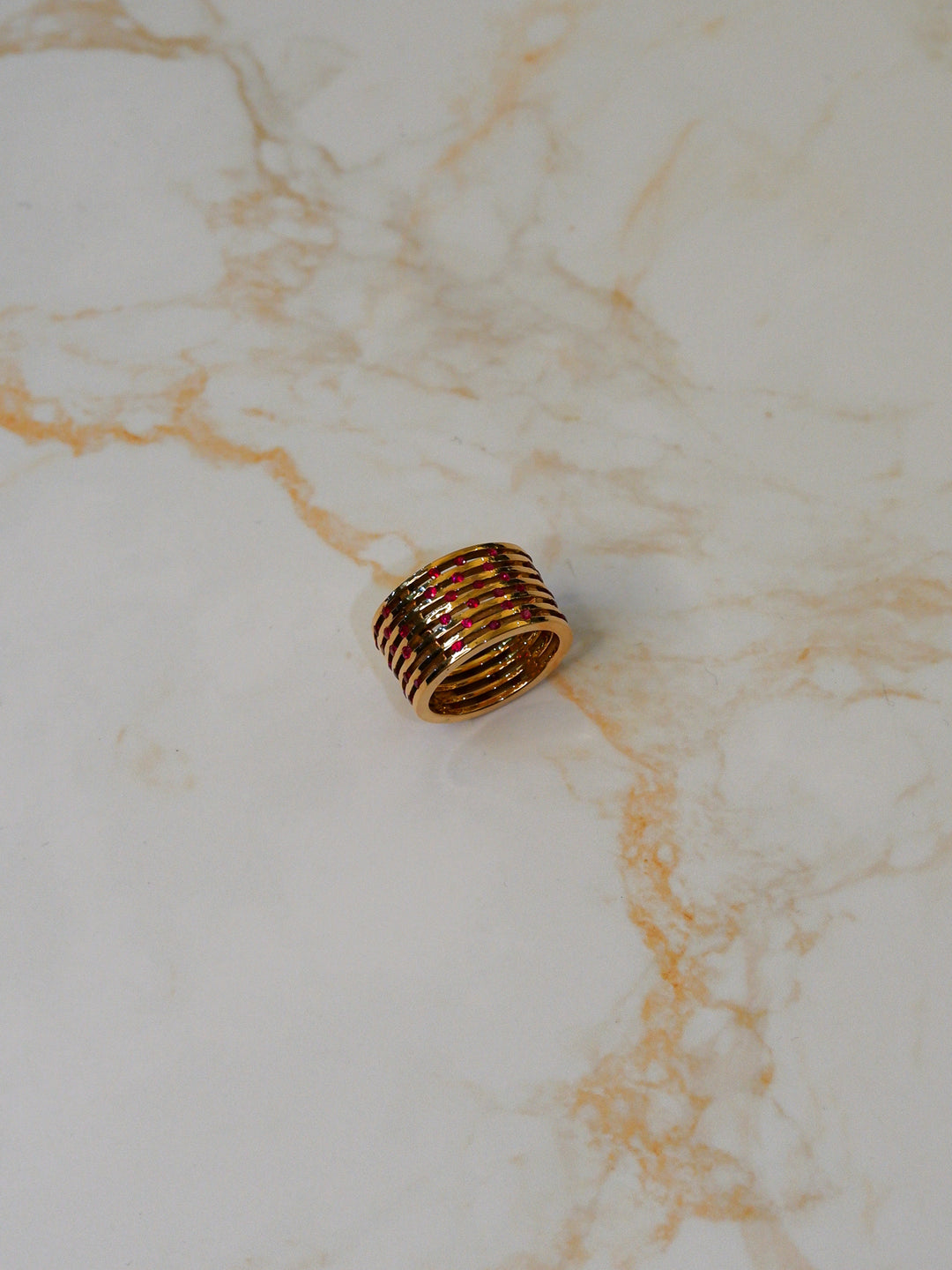 ANELLO DISCHI RUBINI